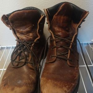 RED WING SHOES Steel Toe Dark Brown Leather Sz 11.5 D Mens Work Boots #2406